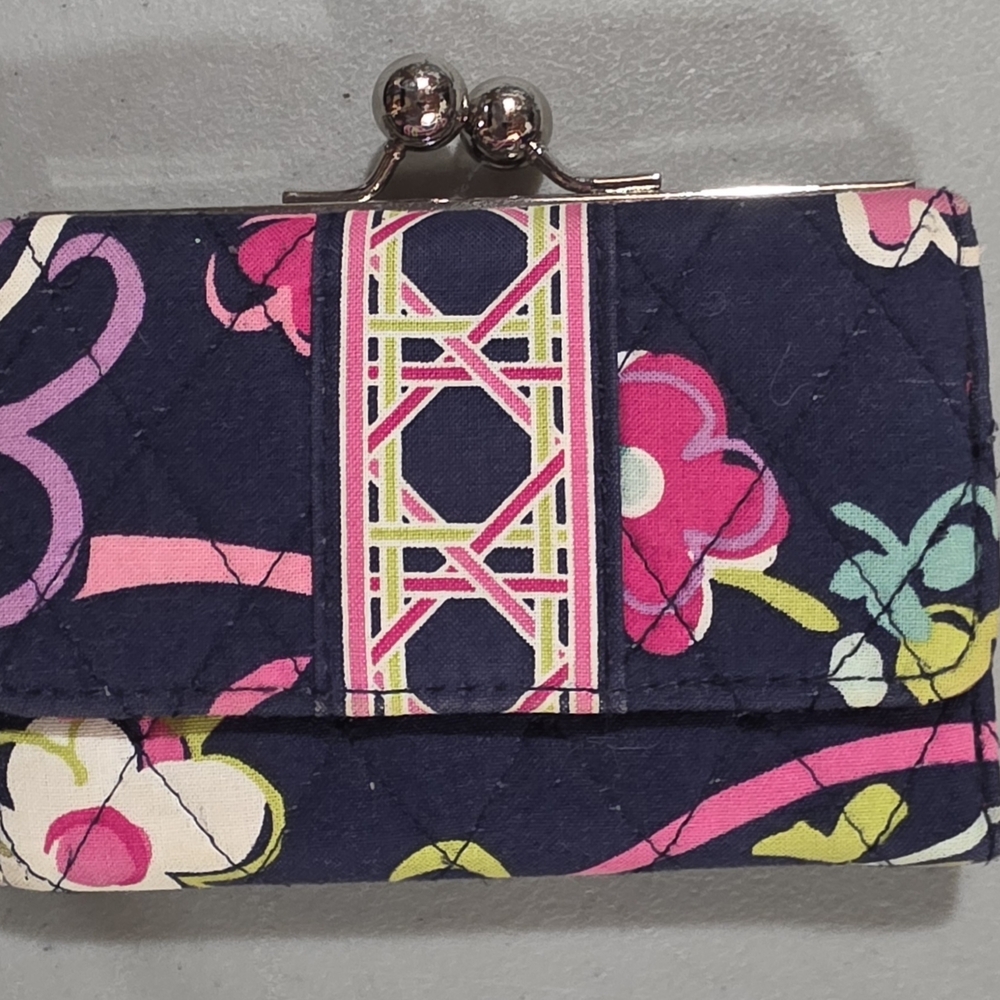 Floral Quilted Women's Wallet With Kiss Lock By Vera Bradley